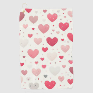 Serviette De Golf Coeur coloré de la Saint Valentin