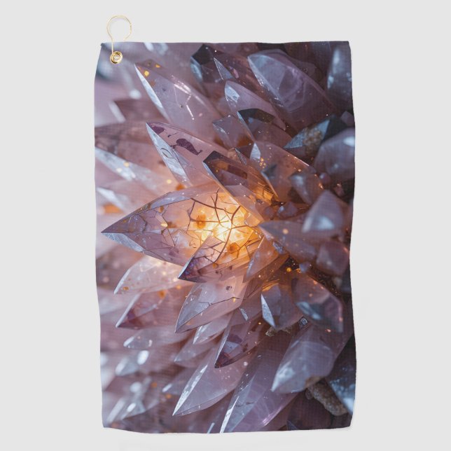 Serviette De Golf Coeur cristal radiant (Devant)