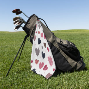 Serviette De Golf Coeurs 3