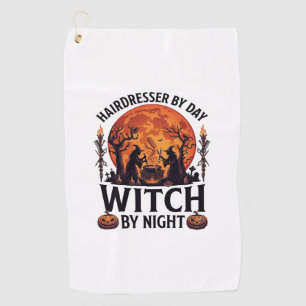 Serviette De Golf Coiffeur Jour Sorcière Nuit Halloween Peigne Cisea