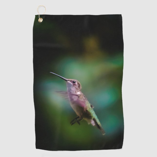 Serviette De Golf Colibri à gorge rubis - Photo originale (Devant)