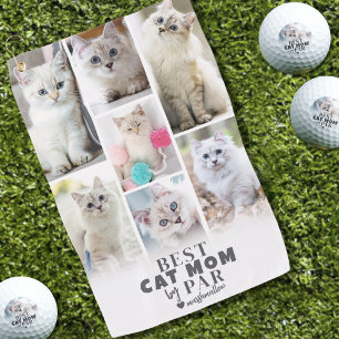 Serviette De Golf Collage de photos de maman chat