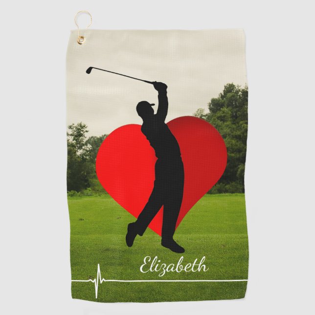 Serviette De Golf Collage Photo Famille Personnalisée Simple Serviet (Devant)