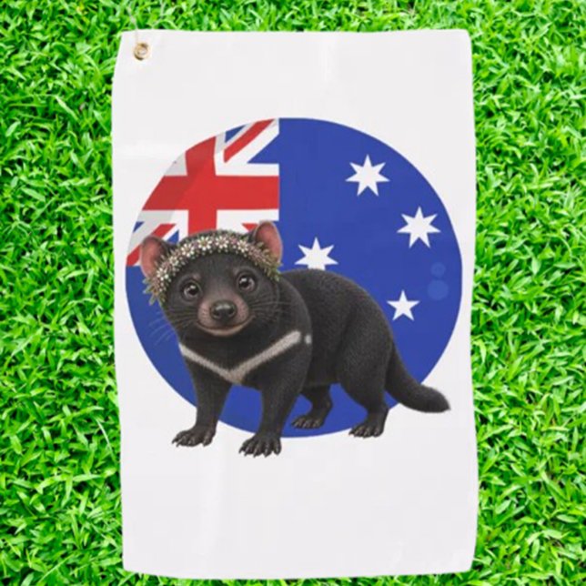 Serviette De Golf Collection de golf inspirée du diable de Tasmanie (Bold, playful, and packed with personality, they’re perfect for golfers who love to add a bit of fla)