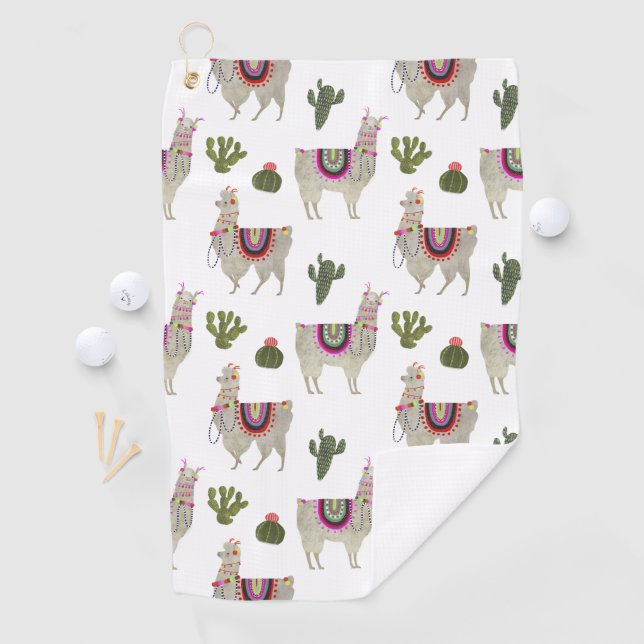 Serviette De Golf Collection Llamarama | Cute Llamas (En situation)