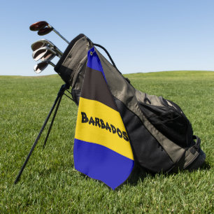 Serviette De Golf Colonnes de bande de drapeau de la Barbade