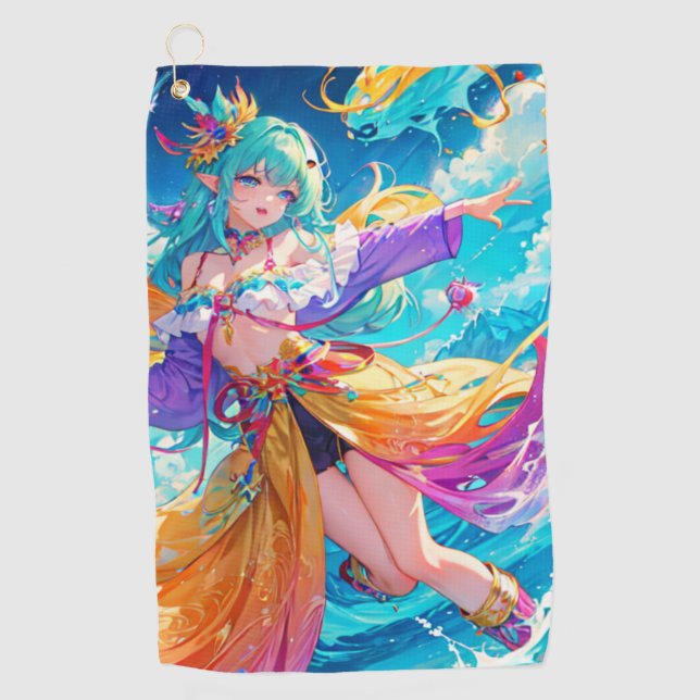 Serviette De Golf Colorful/anime/dessin animé (Devant)