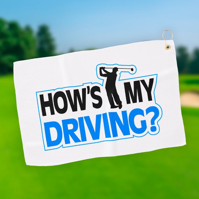 Serviette De Golf Comment va mon jeu de golf en conduite (Créateur téléchargé)