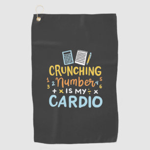 Serviette De Golf Comptable Crunchant Des Nombres Est Mon Cardio