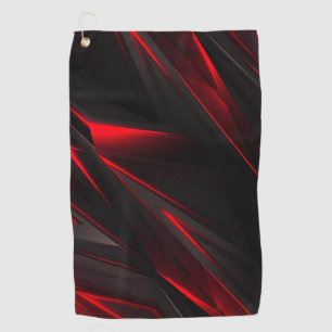 Serviette De Golf Conception abstraite rouge au point