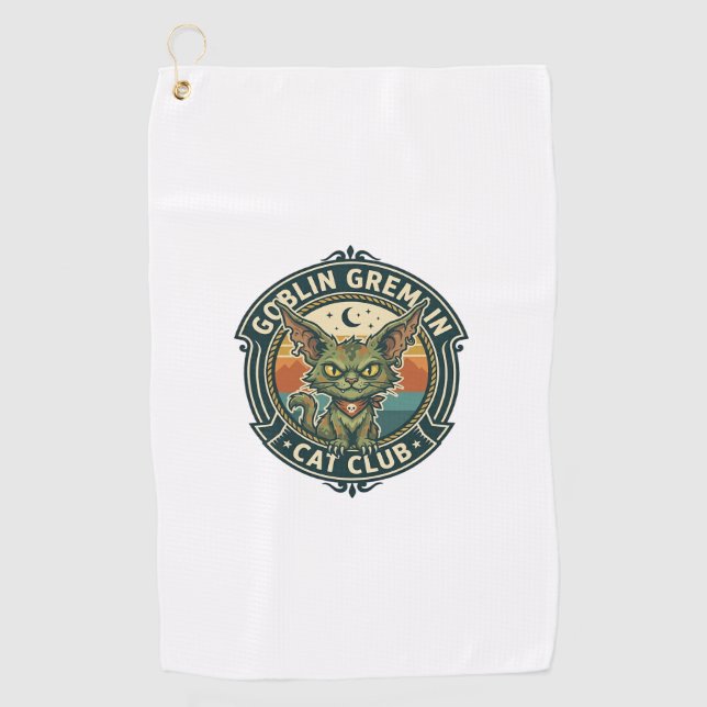 Serviette De Golf Conception de chat mignon de lutin gremlin - Gobel (Devant)