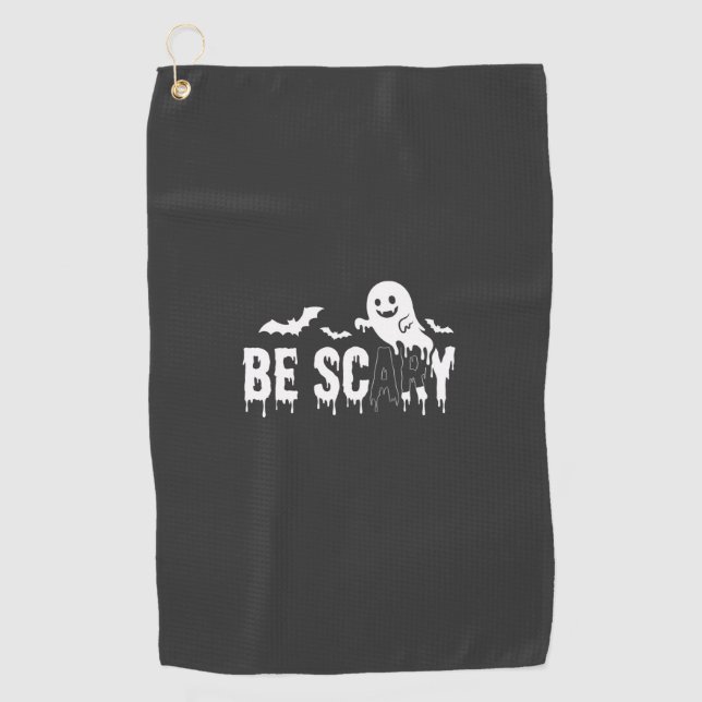 Serviette De Golf Conception de chauve-souris fantôme d'Halloween ef (Devant)