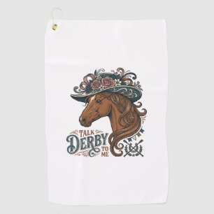 Serviette De Golf Conception de chemise à chapeau floral de cheval d