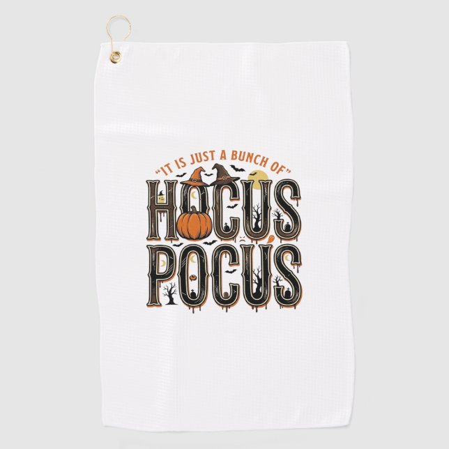 Serviette De Golf Conception de chemise de citrouille d'Halloween Ho (Devant)