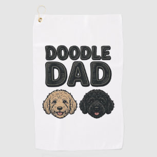 Serviette De Golf Conception de chemise Doodle Dad Vintage Dog Dad_1
