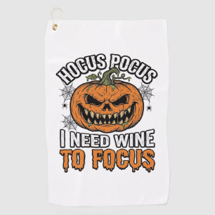 Serviette De Golf Conception de chemise Halloween Citrouille Vin Hoc