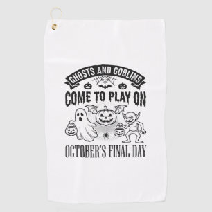 Serviette De Golf Conception de chemise Halloween fantômes et lutins