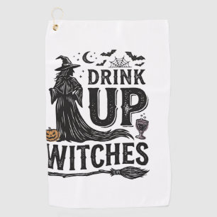 Serviette De Golf Conception de chemise Halloween sorcières buvez vi