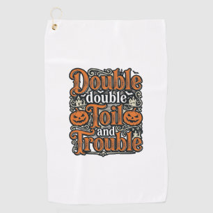 Serviette De Golf Conception de chemise Halloween Vintage Double Toi