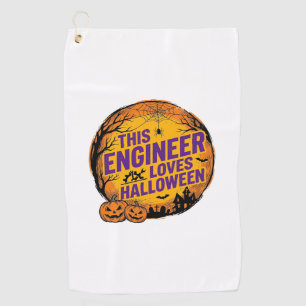 Serviette De Golf Conception de citrouille vintage Halloween aime l'