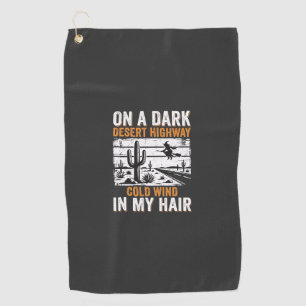 Serviette De Golf Conception de coucher de soleil de cactus d'autoro