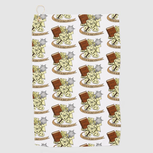 Serviette De Golf Conception de dés de classe (Devant)