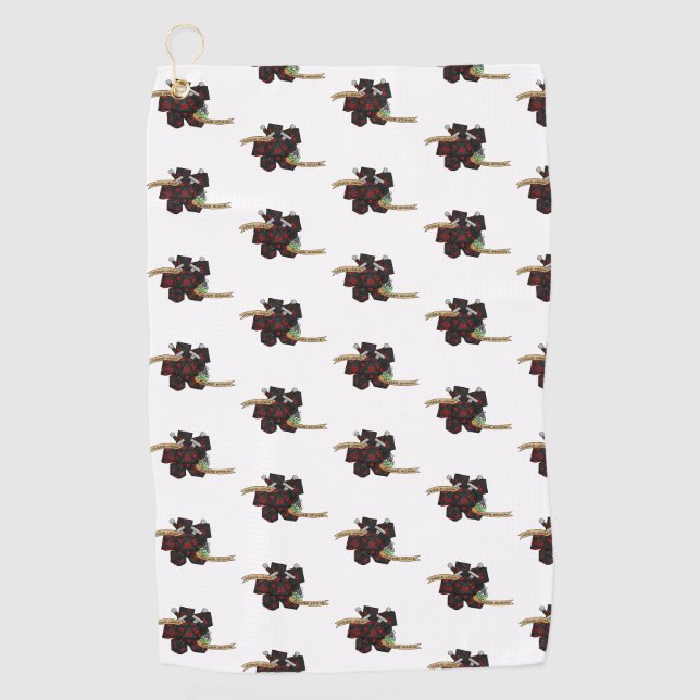 Serviette De Golf Conception de dés non fiables (Devant)