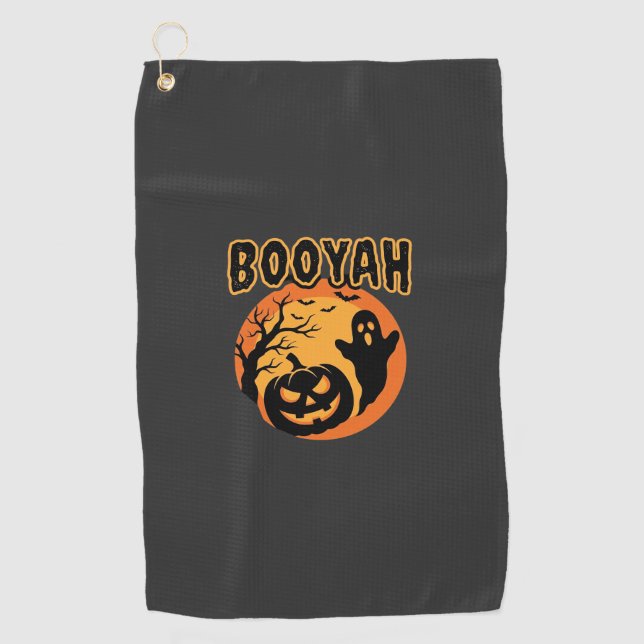 Serviette De Golf Conception de fantôme de pumpkin Booyah Halloween (Devant)