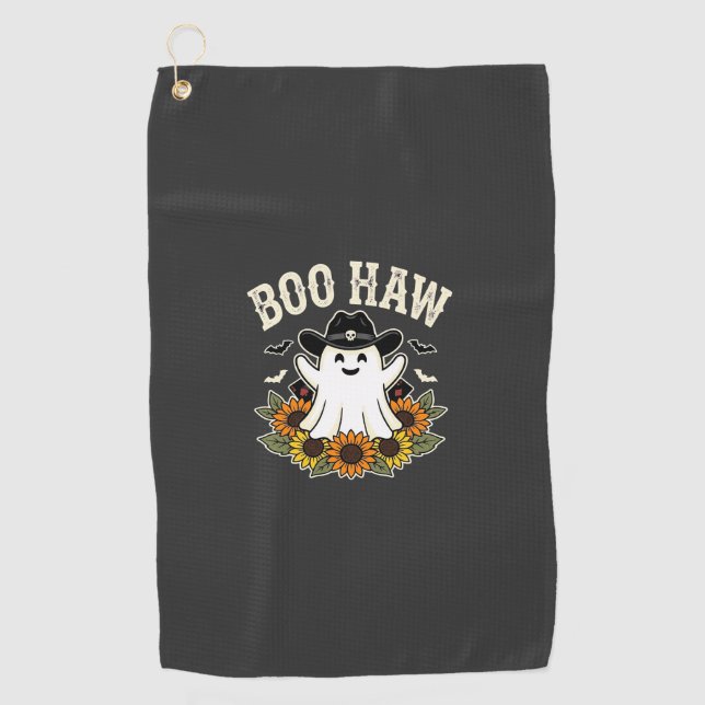 Serviette De Golf Conception de fantôme Halloween occidental Bouh Ha (Devant)