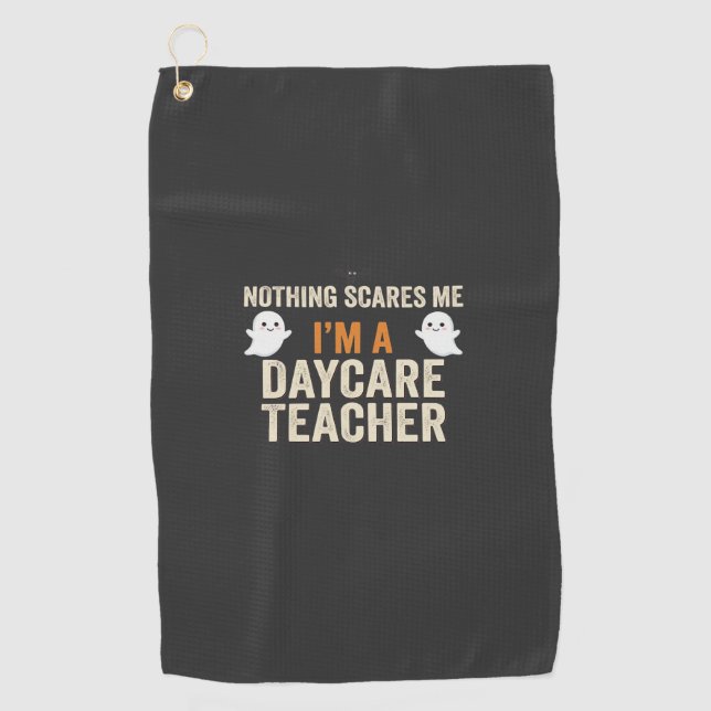 Serviette De Golf Conception de fantôme Halloween pour enseignant en (Devant)