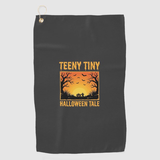 Serviette De Golf Conception de forêt hantée de conte de Halloween t (Devant)