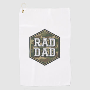 Serviette De Golf Conception de gravure vintage hexagonale camouflée