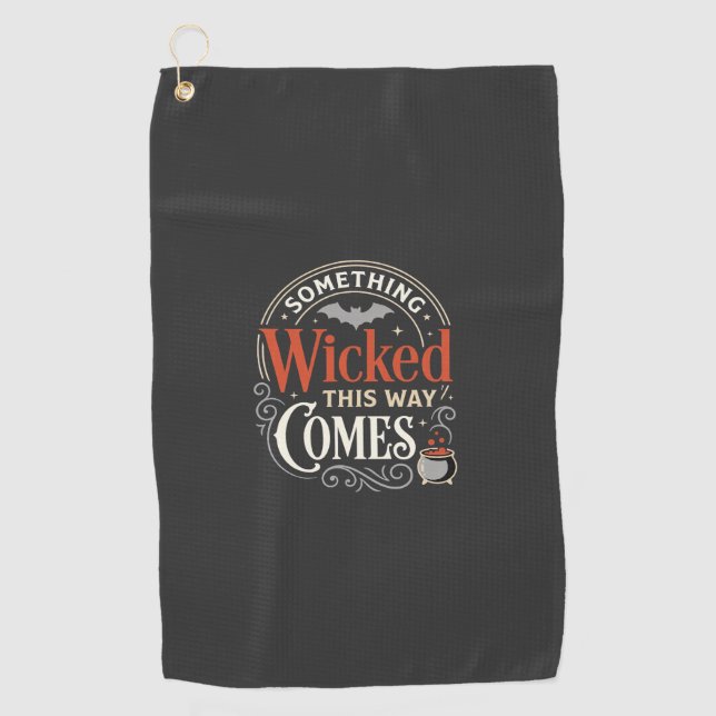 Serviette De Golf Conception de Halloween Wicked This Way Comes_1 (Devant)