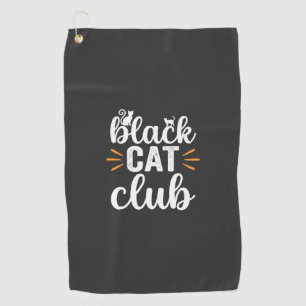 Serviette De Golf Conception de la fête d'Halloween du club du chat