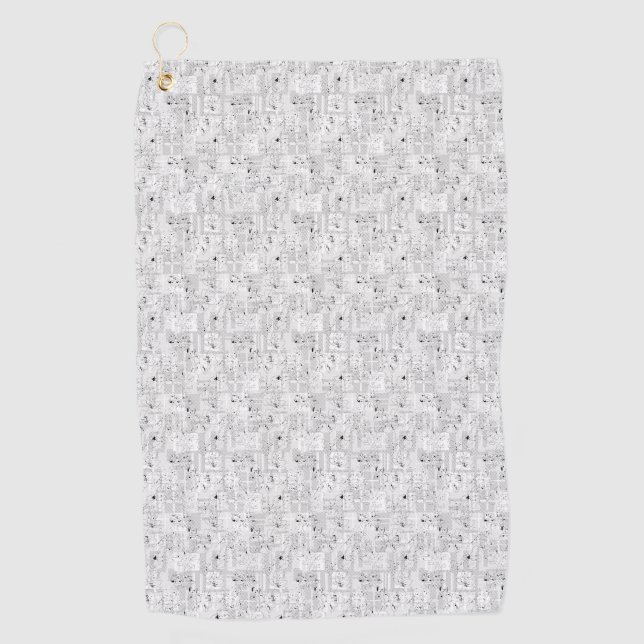 Serviette De Golf Conception de langue Un cent un (Devant)