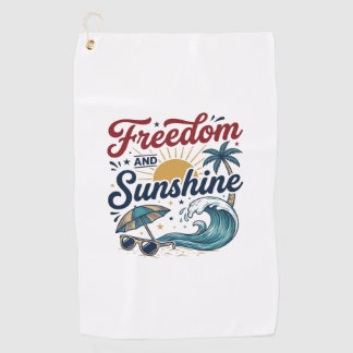 Serviette De Golf Conception de maillot de plage vintage Liberté Et