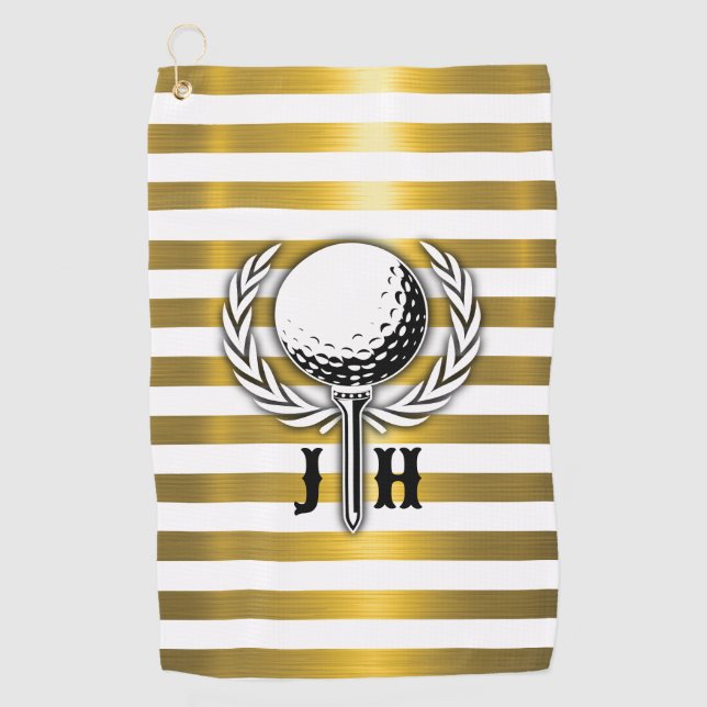 Serviette De Golf Conception de monogramme de golf sur mesure (Devant)