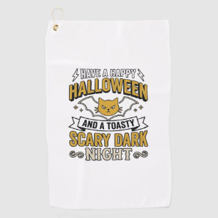Serviette De Golf Conception de nuit sombre de chat d'Halloween anti