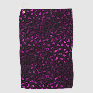 Serviette De Golf Conception de série Leopard violet et or 5