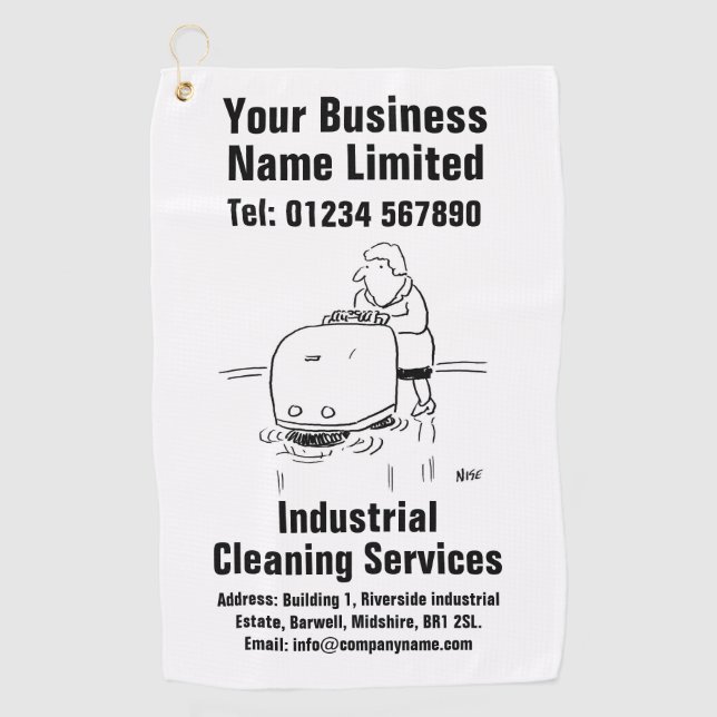 Serviette De Golf Conception de services de nettoyage industriel (Devant)