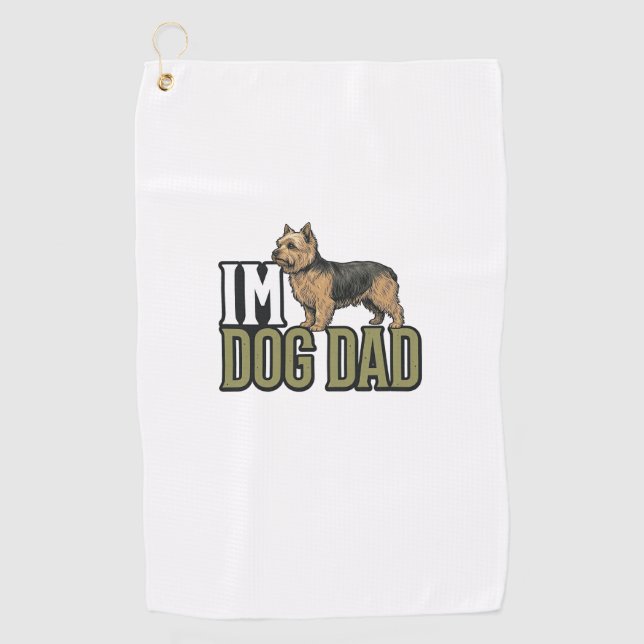 Serviette De Golf Conception de t-shirt avec gravure de terrier pour (Devant)