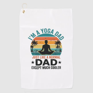Serviette De Golf Conception de T-shirt drôle de papa yoga Vintage S