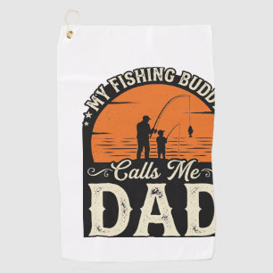 Serviette De Golf Conception de T-shirt pour papa, copain de pêche v