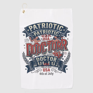 Serviette De Golf Conception de t-shirt vintage du 4 juillet pour mé