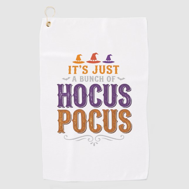 Serviette De Golf Conception de typographie Halloween Hocus Pocus vi (Devant)