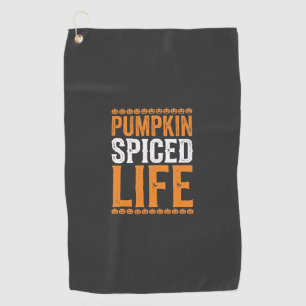 Serviette De Golf Conception de typographie Halloween Pumpkin Spiced