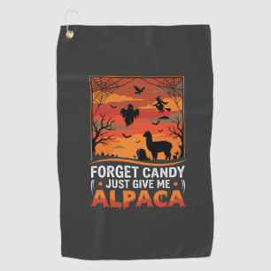 Serviette De Golf Conception de vecteur d'alpaga de Halloween oublie