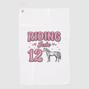 Serviette De Golf Conception de vecteur de 12 ans de fête d'annivers