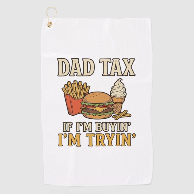 Serviette De Golf Conception de vecteur de citation de papa de nourr (Devant)