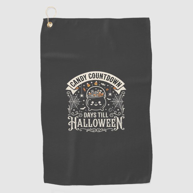 Serviette De Golf Conception de vecteur de compte à rebours de bonbo (Devant)